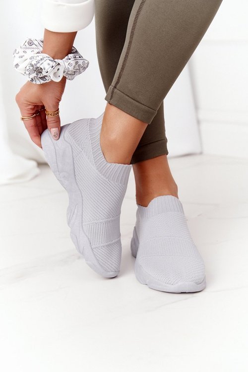 Damskie Sportowe Buty Slip-on Szare Yoga Class