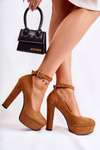 Suede Pumps On The Platform Camel Gottie