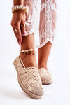 Women's Openwork Espadrilles Beige Letisa