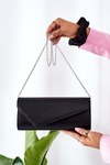 Elegant Clutch Bag With Chain Black