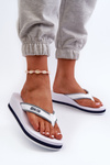 Women's Wedge Flip Flops by Big Star NN274A826 White