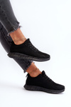 Black Women's Fabric Sports Shoes Kephope