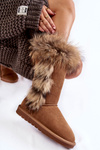 Women's Warm Suede Snow Boots Camel Balvin