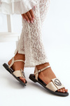 Women's Sandals With Decoration S.Barski KV27-045 Gold