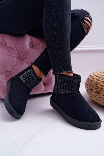Women's Snow Boots Warmed Black Big Star EE274260