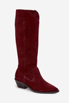 Cowboy Boots Made of Natural Suede Lined Zazoo 4225 Burgundy