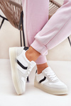 Sneakersy Damskie Niskie Na Platformie Białe Telmira