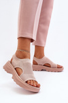 Women's Sport Sandals with Thick Sole Pink Deinaleia