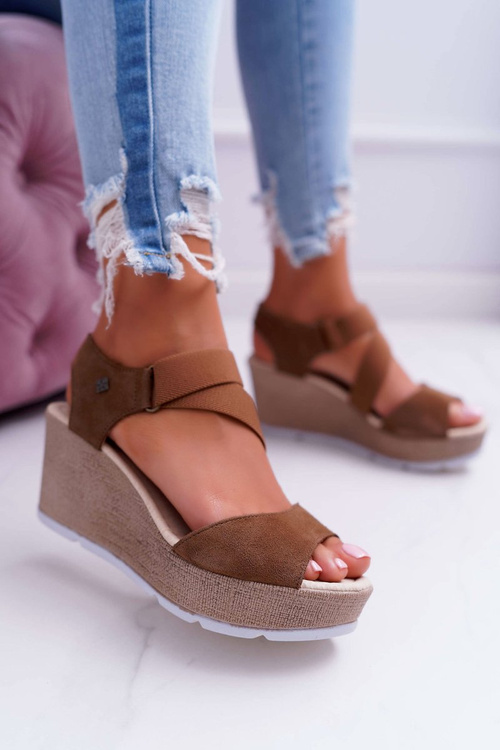 Women's Sandals On Anchor Big Star Suede Brown DD276035