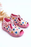 Heart Slippers Papcie Befado 213P140 Pink