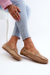 Women's Brown Faux Suede Moccasins Amrutia
