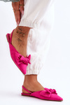 Women's Slip-On Ballerinas With Bow Fuchsia Nadine