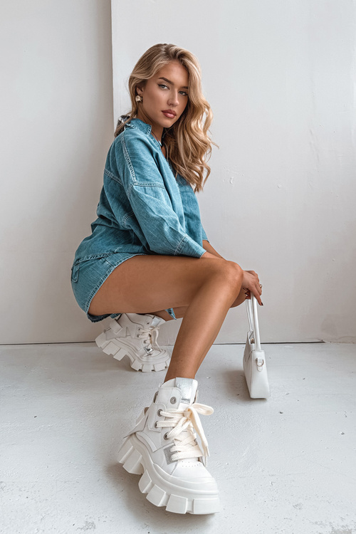 Leather Insulated Sports Boots GOE SS2N4055 White