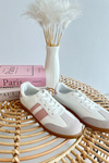 Women's Low Eco Leather Sneakers White-Pink Relialia