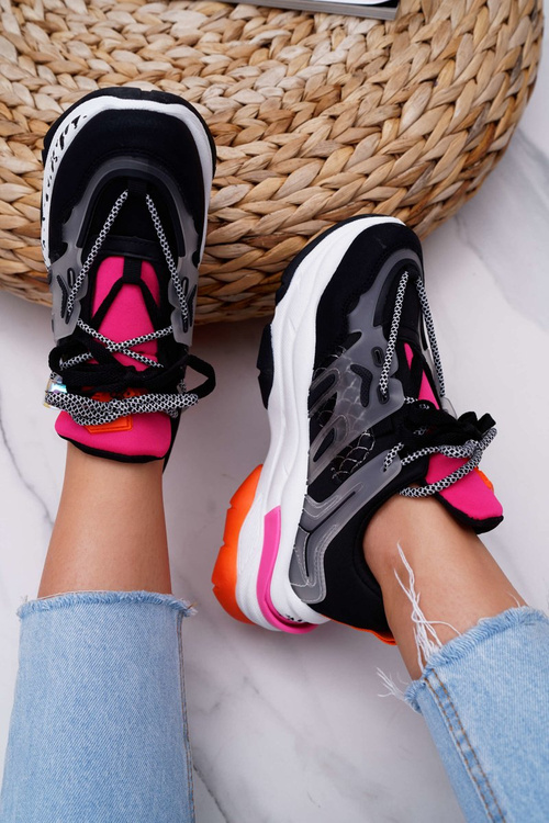 Sportowe Damskie Buty Czarne Focus