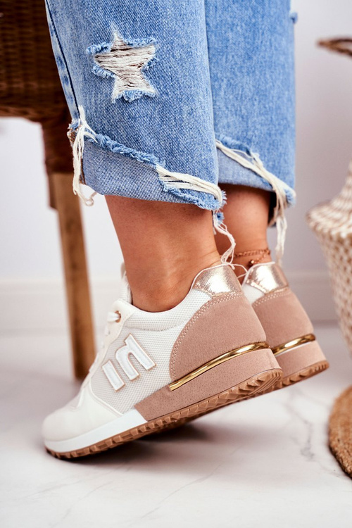 Women's Sports Shoes Sneakers White-Beige Maddie