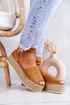 Espadrilles Sandals On The Platform Camel Jeannie