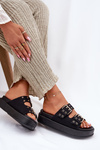 Women's Sandals With Buckles On Platform Black Nilatha