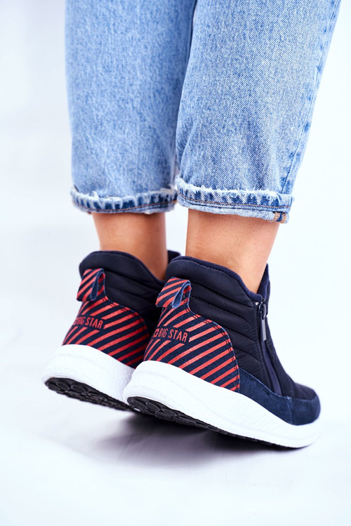 Damskie Młodzieżowe Śniegowce Big Star Granatowe GG274471