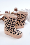 Children's Galoshes With Leopard Pattern Beige Nanny