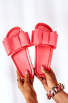 Rubber Slippers With A Bow Coral April