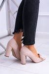 Women's High Pointed Pumps Beige Sandy