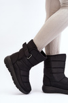 Women's Velcro Fastened Insulated Snow Boots Black Jawora