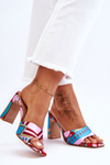 Women's Patterned Heel Slippers Blue Adelise
