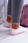 Women's Sneakers White Pink Nigrid Strap