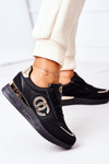 Women’s Sport Shoes Sneakers Black-Gold Under Control