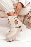 Women's Boots On A Platform Beige Cosmic Love