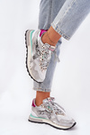 Buty Sportowe Sneakersy Damskie Srebrne D.Franklin DFSH378006