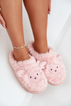 Kapcie Owieczki Damskie Futrzane Różowe Phaeia