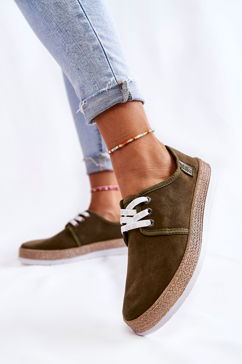 Women's Low Sneakers Memory Foam System Big Star KK276007 Khaki