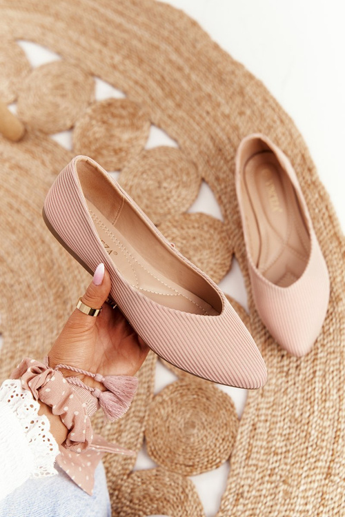 Delicate Pointed Toe Ballerinas Vinceza 2209 Pink