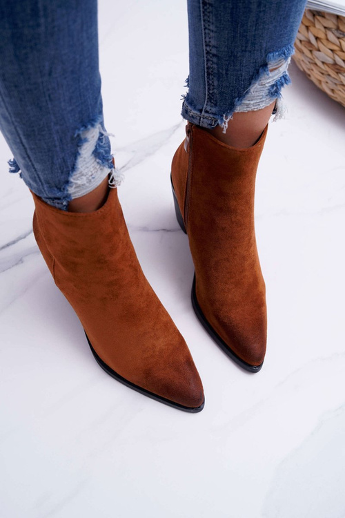 Women's Stiletto Boots Suede Camel Niki