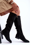 Leather Ankle Boots On Flat Heel Black Eelin