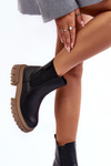 Chunky Lined Boots Ankle Boots Big Star MM274606 Black