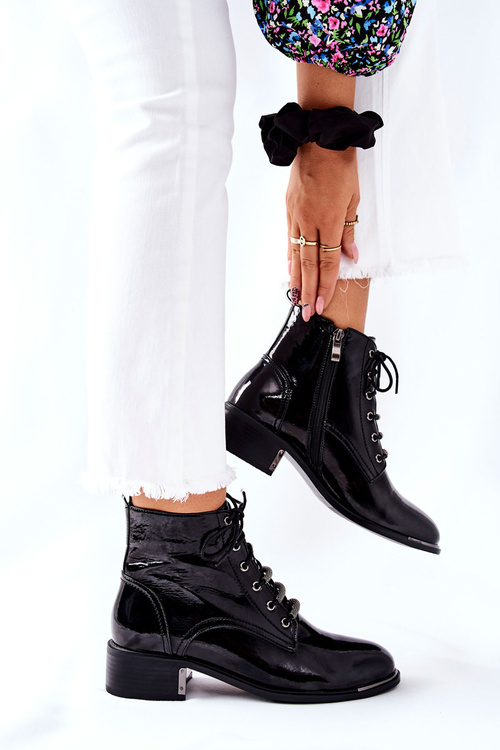 Classic Women's Insulated Boots Shiny Black Reflection