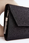 Decorated Evening Clutch Bag Edela Black