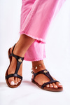 Comfortable Women's Sandals With Decoration Black Sabrine