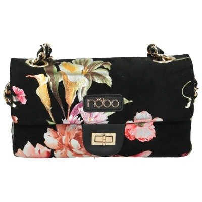 Women's Floral Handbag NOBO NBAG-F0950-C020 Black