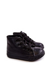 Children's Leather High Sneakers Black Marney