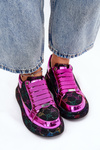 Women's Decorated Sneakers On Platform Black GOE NN2N4006