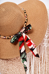 Women's Hat With A Colorful Strip Camel Marsela