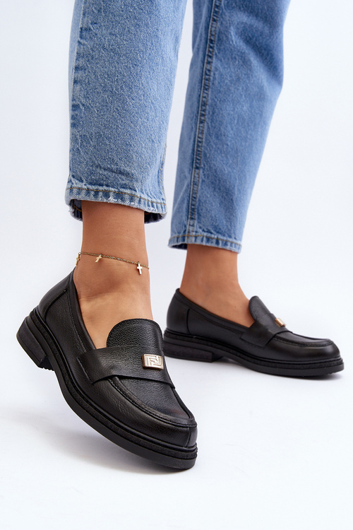 Zazoo 20165 Women's Black Leather Moccasins