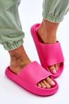 Fashion Foam Slippers On Chunky Platform Fuchsia Linnea
