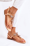 Women's Sandals Flip-Flops With Decorative Butterflies Orange Lonnie