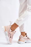Women's Sport Shoes Laced On The Platform Pink Minea