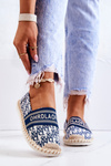 Espadryle Klasyczne Na Płaskiej Podeszwie Niebieskie Warm Time